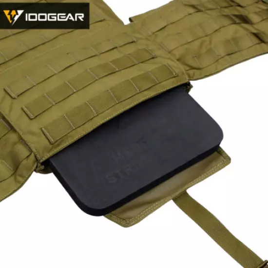 IDOGEAR Tacical Vest Dummy Plate Ballistic 2pcs 9x12" For AVS JPC Vest Paintball