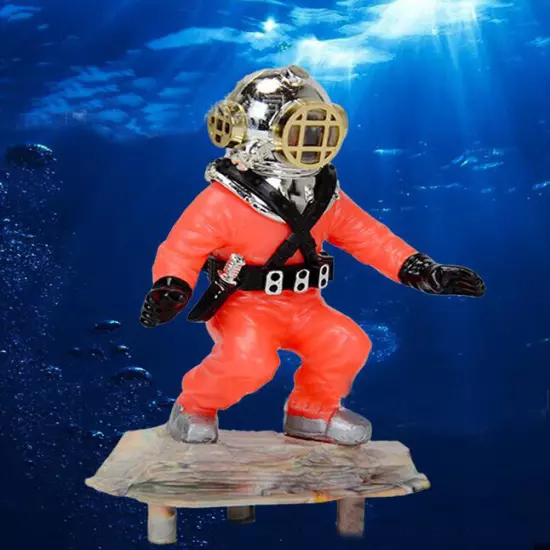 Deep sea diver Air Driven Ornament Fish Tank Decor Aquarium Decoration