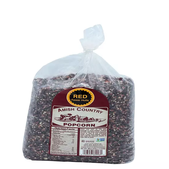 | 6 Lbs Bag | Red Popcorn Kernels | Old Fashioned, Non-Gmo and Gluten Free (Red 