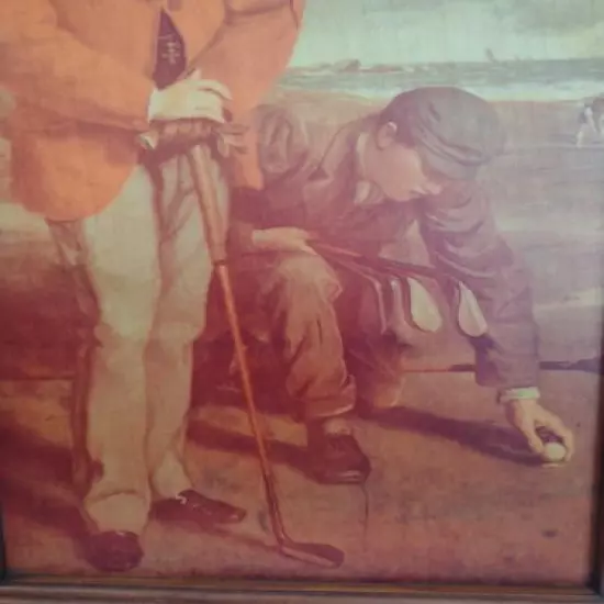 Antique Wooden Golf Print