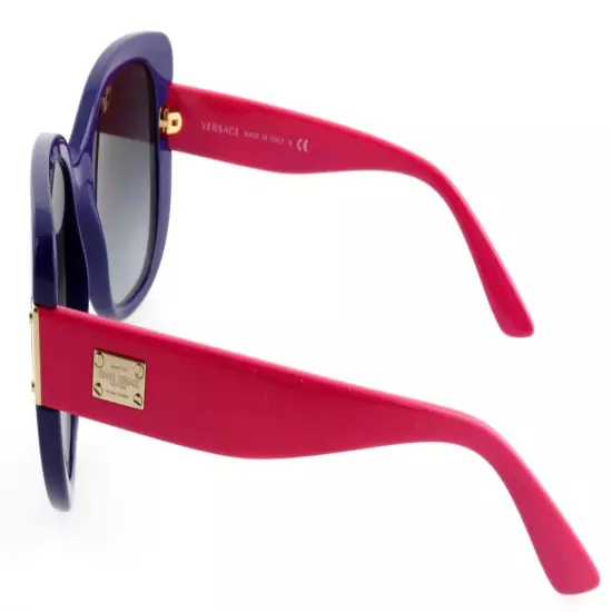 New VERSACE VE 4311 5168/8G 56mm Purple Pink Oversized Sunglasses Italy