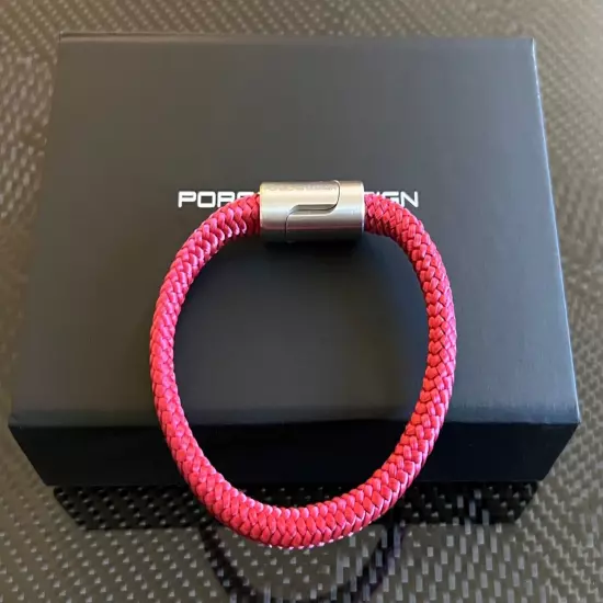 Genuine Porsche Design Fusion Bracelet Steel Red 21.5cm Made in Germany New 