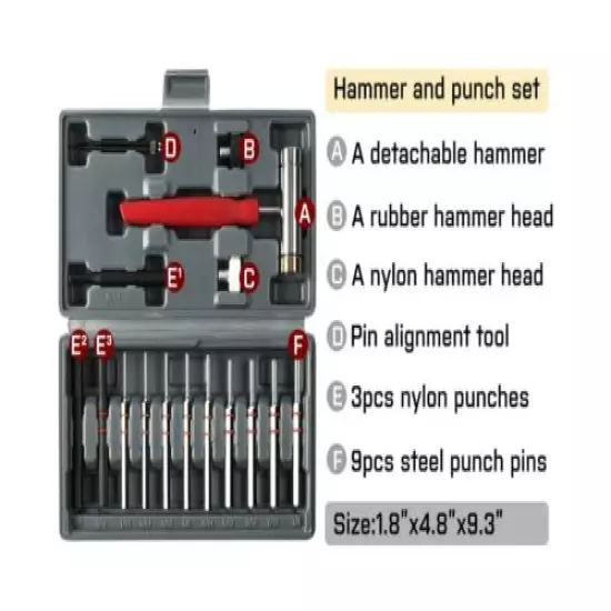 W WIREGEAR Punch Set Gunsmith Punch Set Elite Gunsmithing Tool Made of Solid ...