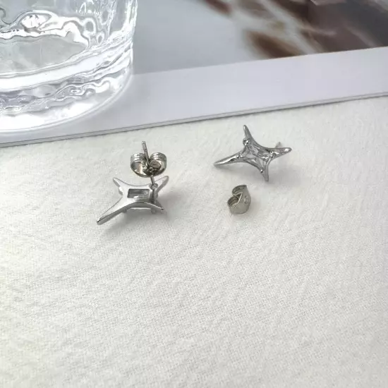 Star Stud Earrings for Men Women Streetwear Style Hip Hop Punk Unisex Earrings