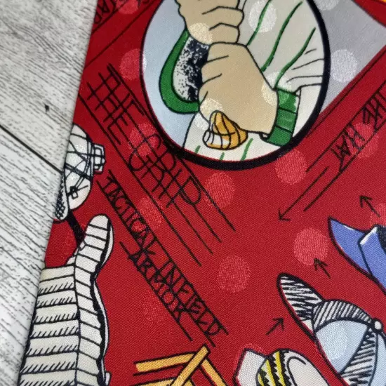 Nicole Miller 1992 Men's Collectible Baseball Game Necktie 58" 100% Silk 