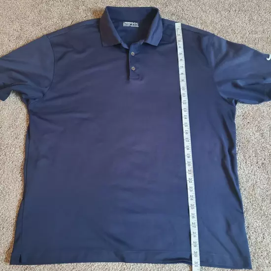 Nike Dry Fit Blue Golf Polo Shirt Men's XXL