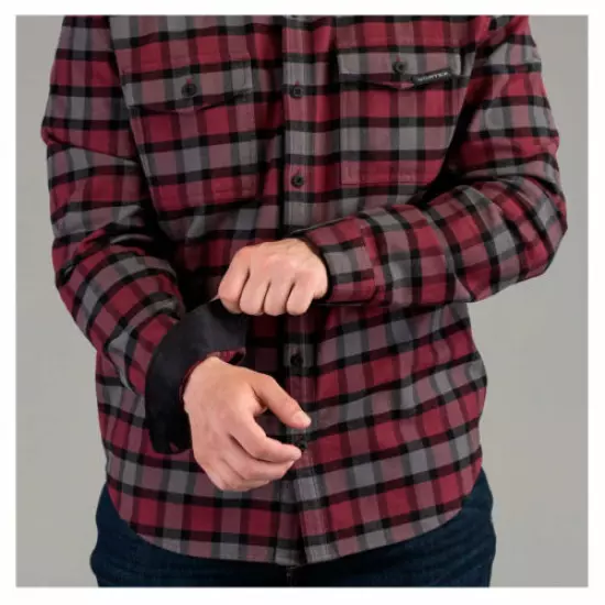 VORTEX Men's Timber Rush Flannel Burgundy LS Shirt (220-14-BUR)