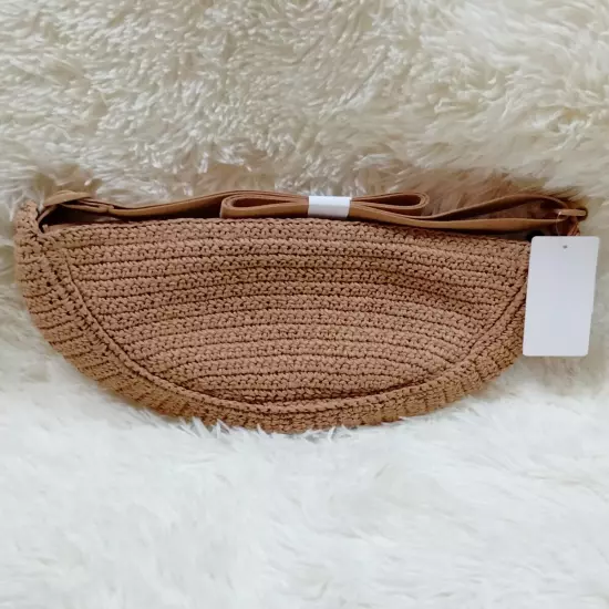 Uniqlo, Round Mini Crochet bag NATURAL / BEIGE Brand New From Japan