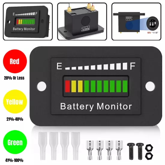 48V 72V Volt Battery Indicator Meter Gauge for Ezgo Club Car Yamaha Golf Cart CA