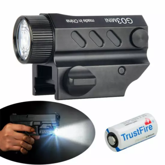 Tactical Pistol LED Gun Flashlight 20000lm Torch Light for 20mm Picatinny Rail