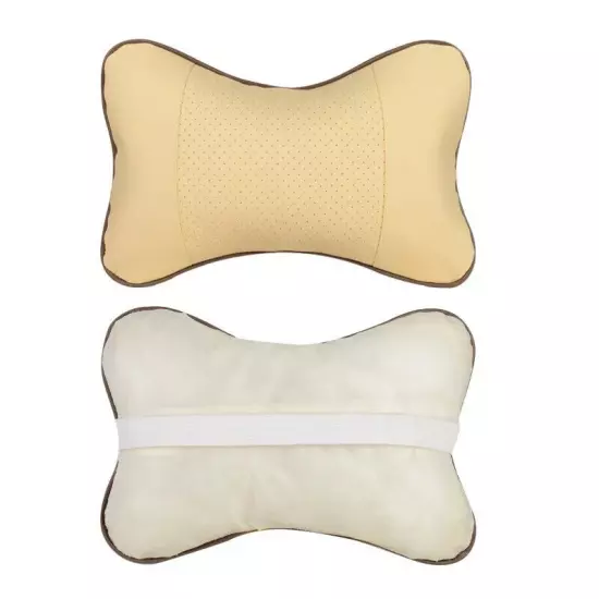 Car Neck Pillows Both Side Pu Leather 1pcs Pack Headrest For Head Pain Relief Fi