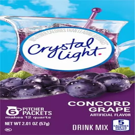 Sugar-Free Concord Grape Low Calories Powdered Drink Mix 6 Count Pitcher Packets