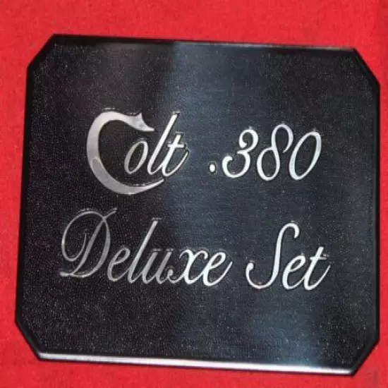 Colt Firearms Factory Colt .380 Deluxe Set Display Case Plaque