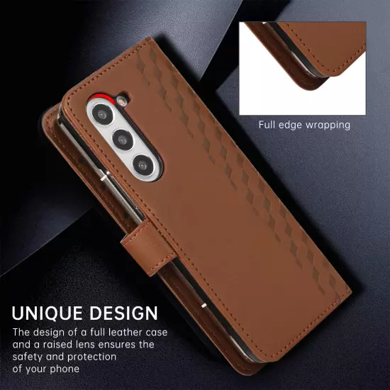 For Samsung Galaxy Z Fold6/Fold5/Fold4/3 Card Slots Folio Wallet PU Leather Case