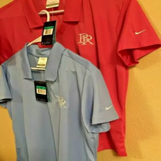 Lot of 2 Nike Dri-Fit Golf polos - pink, blue - Women’s XL - New with Tags!