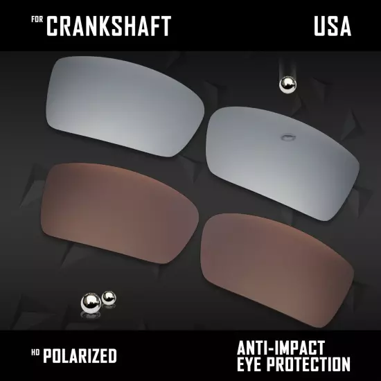 Anti Scratch Polarized Replacement Lenses for-Oakley Crankshaft OO9239 Options