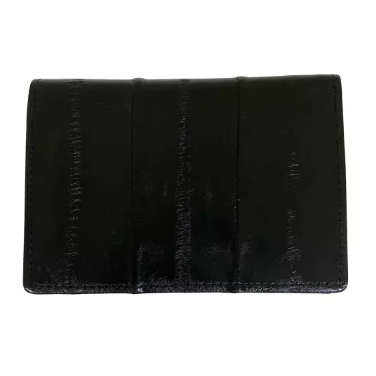 Genuine Eel Skin Leather Business Card ID Wallet Credit Card Case