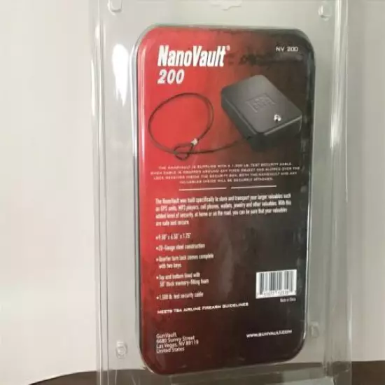 GunVault Nanovault 200 Nano Pistol Safe NV200