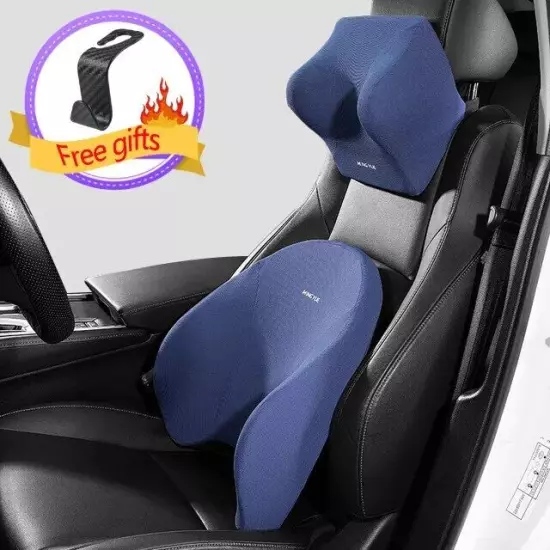 Car Neck Pillow Car Seat Lumbar Headrest Support Waist Neck Pillow Back Support