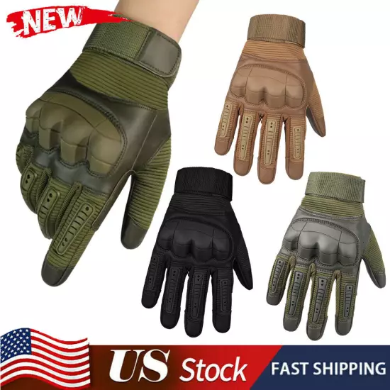 Mens Tactical Gloves Touch Screen Windproof Full Finger Gloves Army Military USA