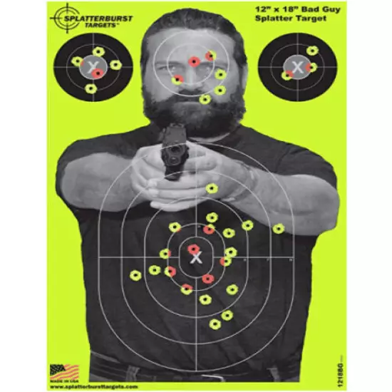 50 Pack 12 x18 inch Shooting Target Shots Burst Bright Fluorescent Gun Rifle