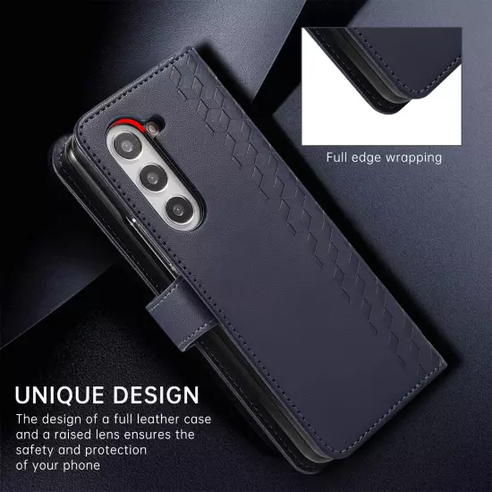 For Samsung Galaxy Z Fold6/Fold5/Fold4/3 Card Slots Folio Wallet PU Leather Case