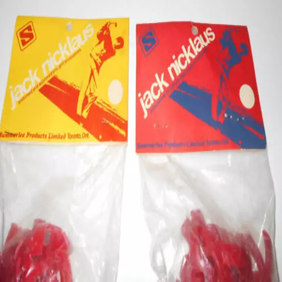 Vintage Jack Nicklaus Plastic Golf Tees Two Packs Total - Extremely Rare HTF NOS