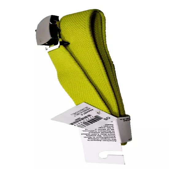 NEON GREEN BELT M L XL WITH TAGS Raver FLUORESCENT VIVID NICKLE BUCKLE SILVER