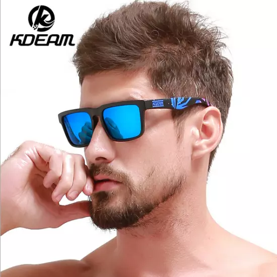 KDEAM Sport Polarized Square Sunglasses Men Women Driving Fishing Glasses New 