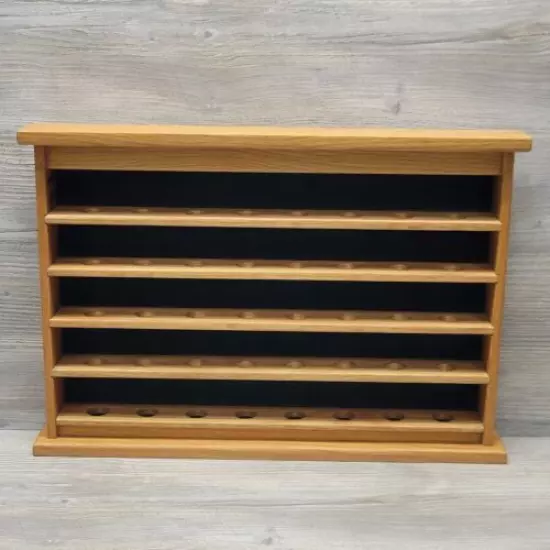 Wood 40-Slot Shelf Wall Mount Collectable Golf Ball Display Case Rack Cabinet 