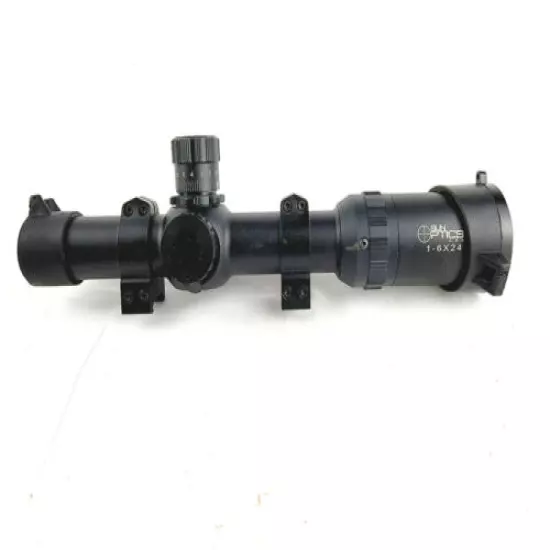 Sun Optics 1-6x24 CQB 3 Gun Match Scope Illuminated IR Red/Green CS401624IR