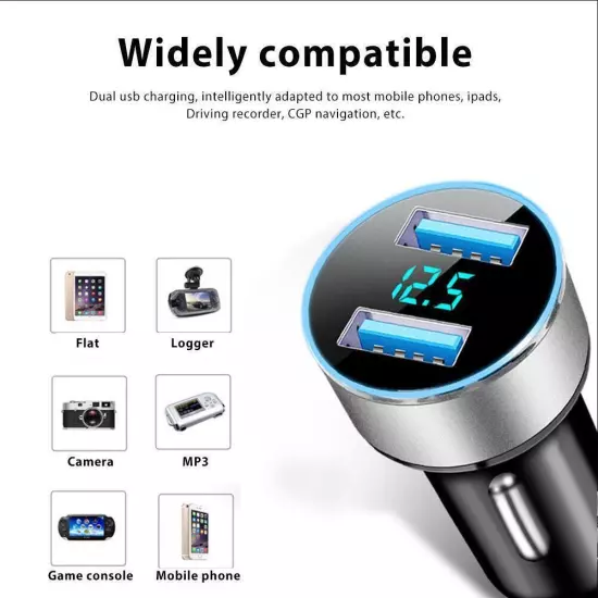 USB Car Socket Phone Fast Charger 12V Cigarette Lighter Plug Power US L0F9