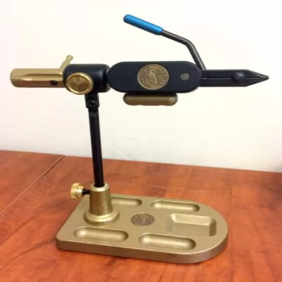 Regal Revolution Fly Tying Vise w/ Traditional Head And Bronze Pocket Base