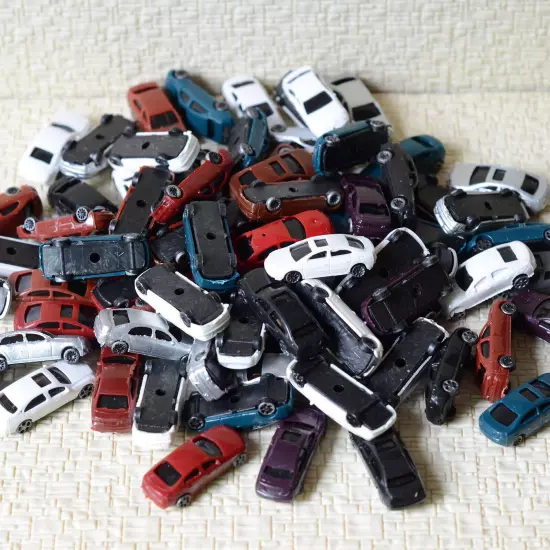 50 pcs N Scale 1:160 painted Model Cars N gauge