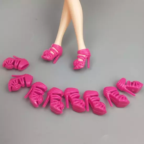 6pairs/lot High Heel Shoes 11.5"Doll Shoes Sandals Sneakers 1/6 Doll Accessories