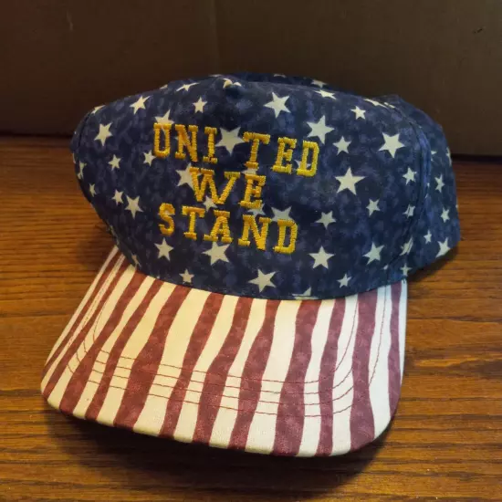 United We Stand America Flag Snapback Trucker Blue Red White Adjustable