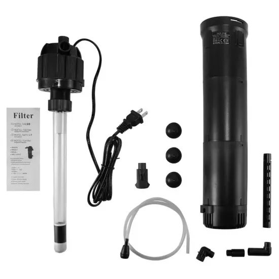 5-in-1 Internal Aquarium Fish Tank UV Sterilizers Filter Submersible Water Pump