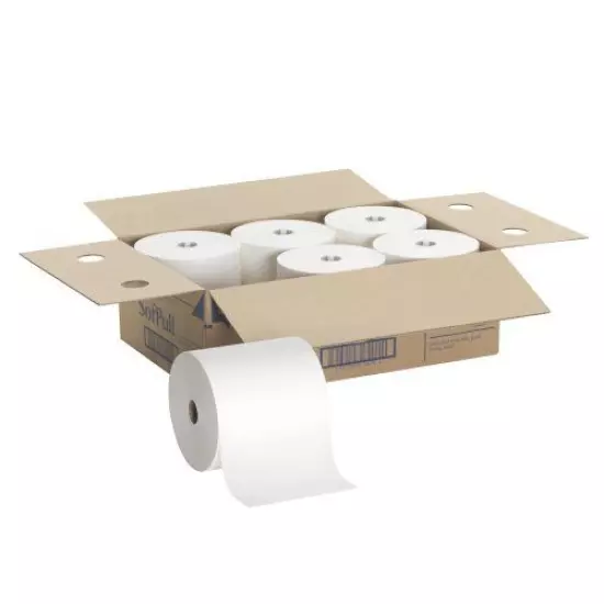 Georgia-Pacific SofPull Hardwound Towel Roll White Paper 1000' L | 6 Roll/Case