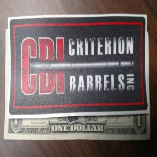 Criterion Barrels Inc CBI Sticker Tactical Gear Pistol Decal Stocks Guns