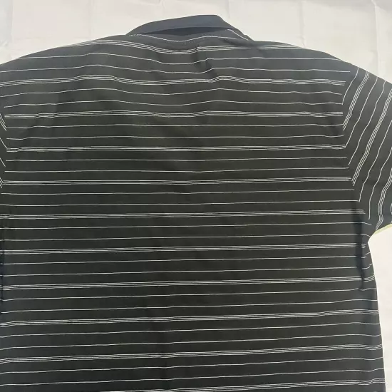 Nike Golf PoloBlack Striped Dri-Fit Short Sleeve Mens Size XL 256650-010