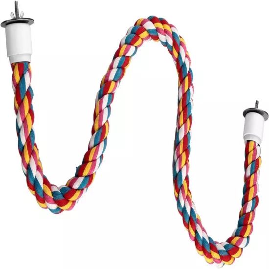 Bird Rope Perches,Parrot Toys 41 inches Bungee 41 inches, Multicolor 