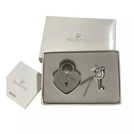 Swarovski Heart Lock with Key new with box