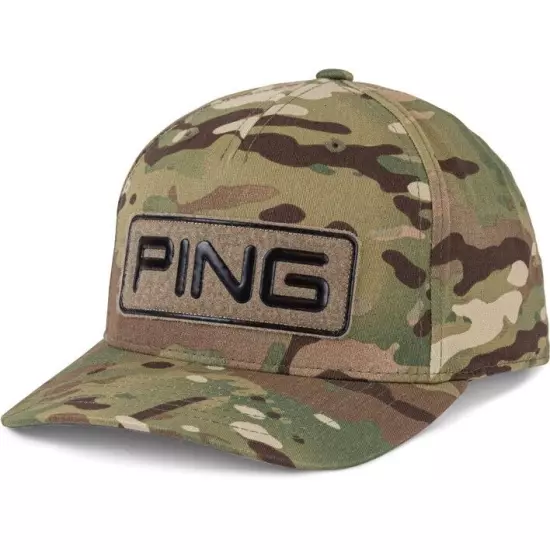 New Ping Multicam Tan/Green/Black Camo Adjustable Snapback Hat