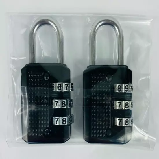 Padlock with 3 Digit Combination Outdoor Weatherproof Combination Lock Set of 2