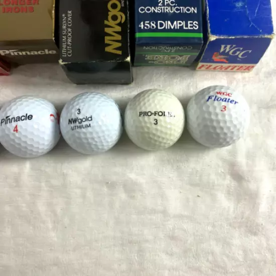 Lot of 24 Vintage Golf Balls Pinnacle 90 Gold Distance Pro Fore NWGold Floaters