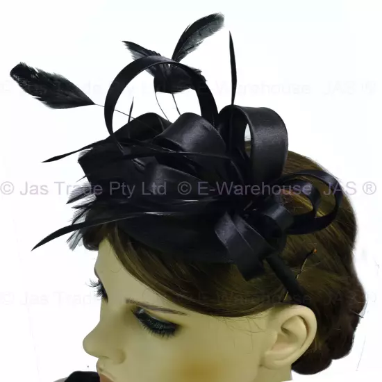 Spring Racing Race Party Melbourne Cup Feather Headband Hairband Clip Fascinator