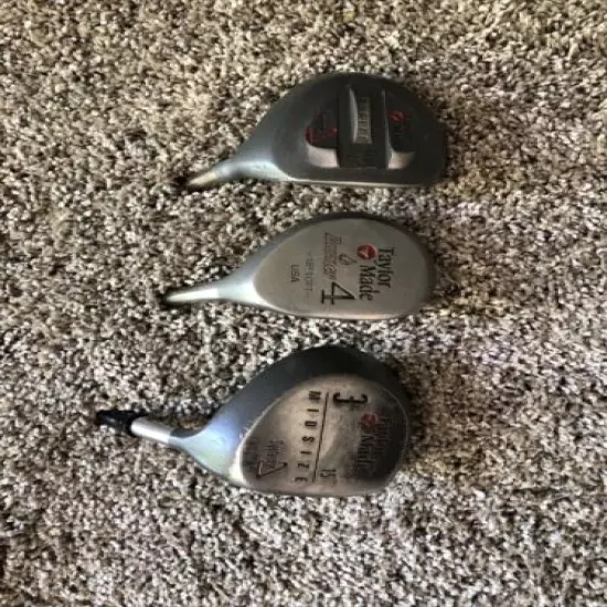 Lot Of 5 Taylormade Fairway Woods HEADS ONLY Classic Vintage RH LH