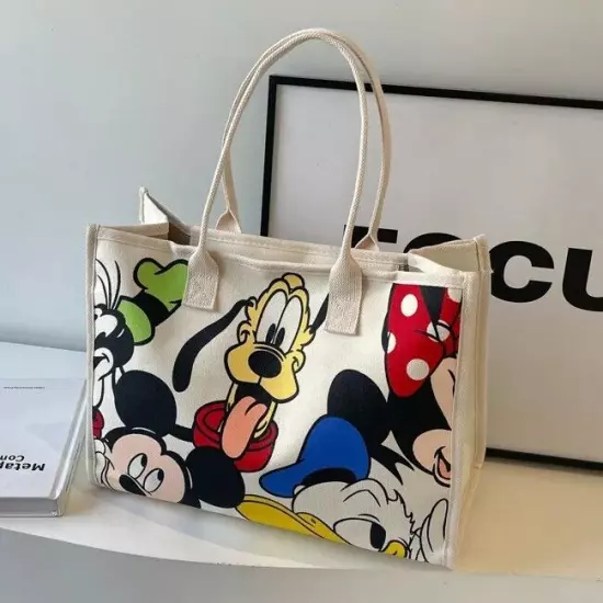 DISNEY MICKEY PLUTO WOMEN HANDBAGS New Versatile Travel Tote Shoulder Ladies Bag