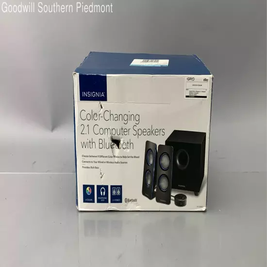 Insignia NS-5004BT 2.1 Bluetooth Lighted Speaker Speakers - Open Box