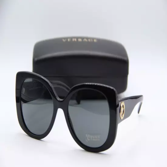 NEW VERSACE MOD. 4387 GB1/87 BLACK GOLD AUTHENTIC FRAMES SUNGLASSES 56-19